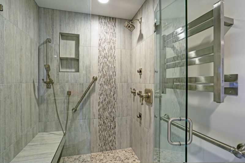 Minimalist Shower with Sliding Door